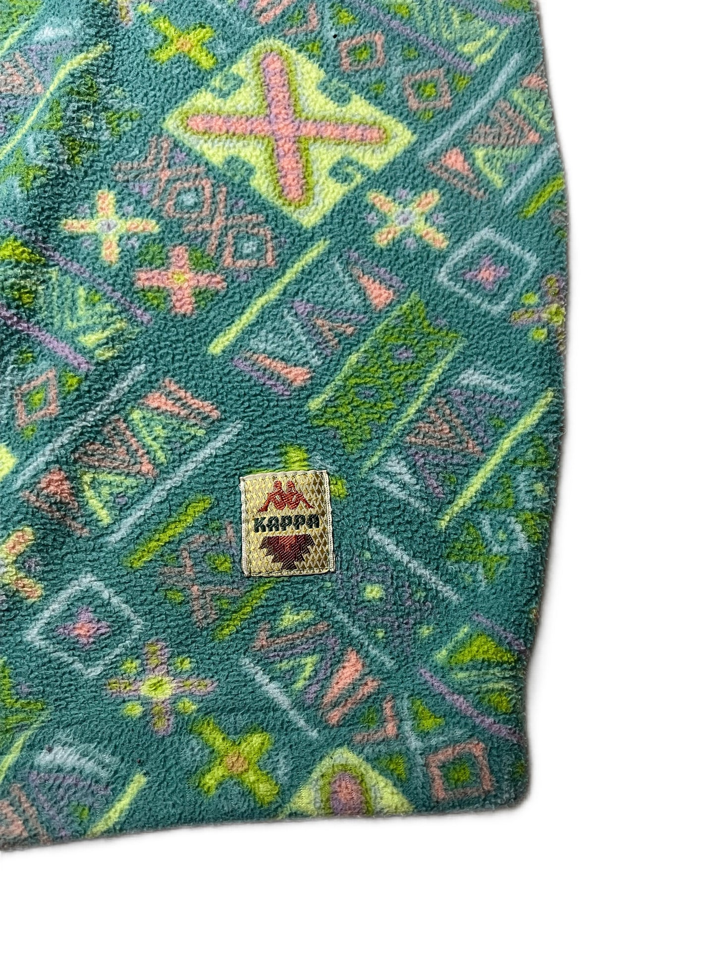 (L) KAPPA Crazy Pattern Half Button FLEECE Sweatshirt
