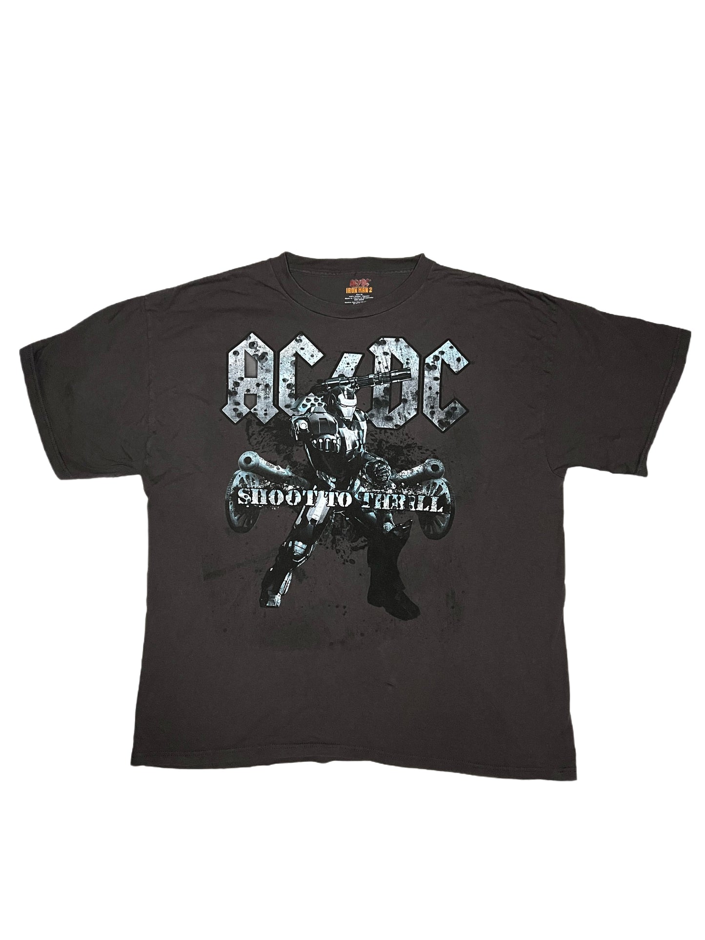 (L) AC/DC with Marvel Iron Man 2 band shirt