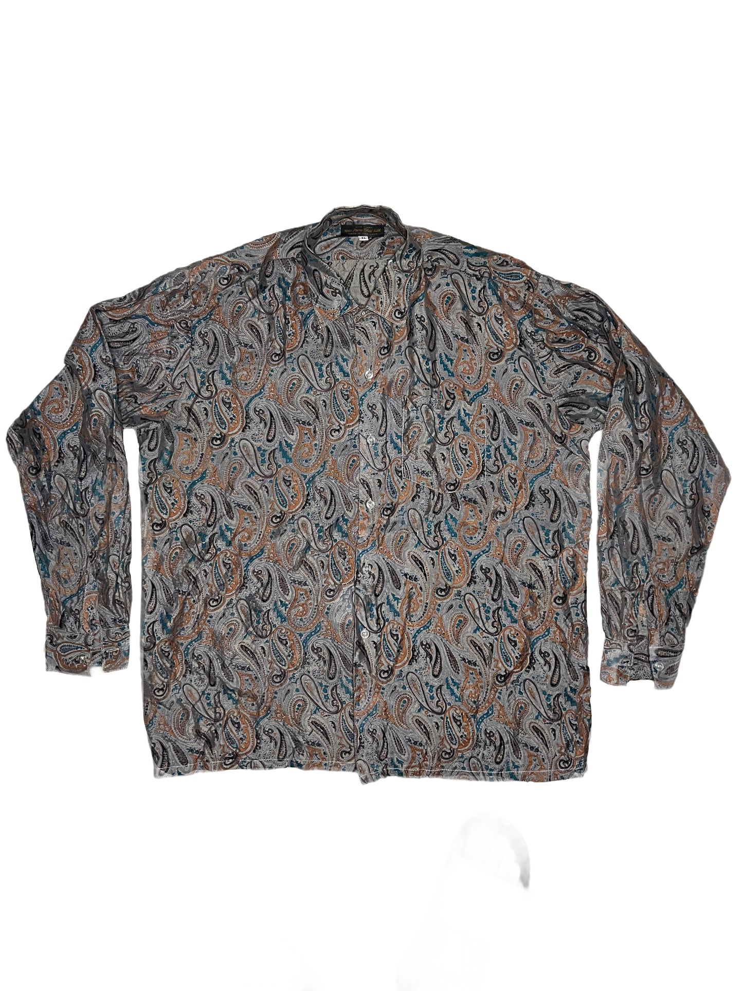 (L) Pure Thai Silk Long Sleeve Hawaiian Shirt