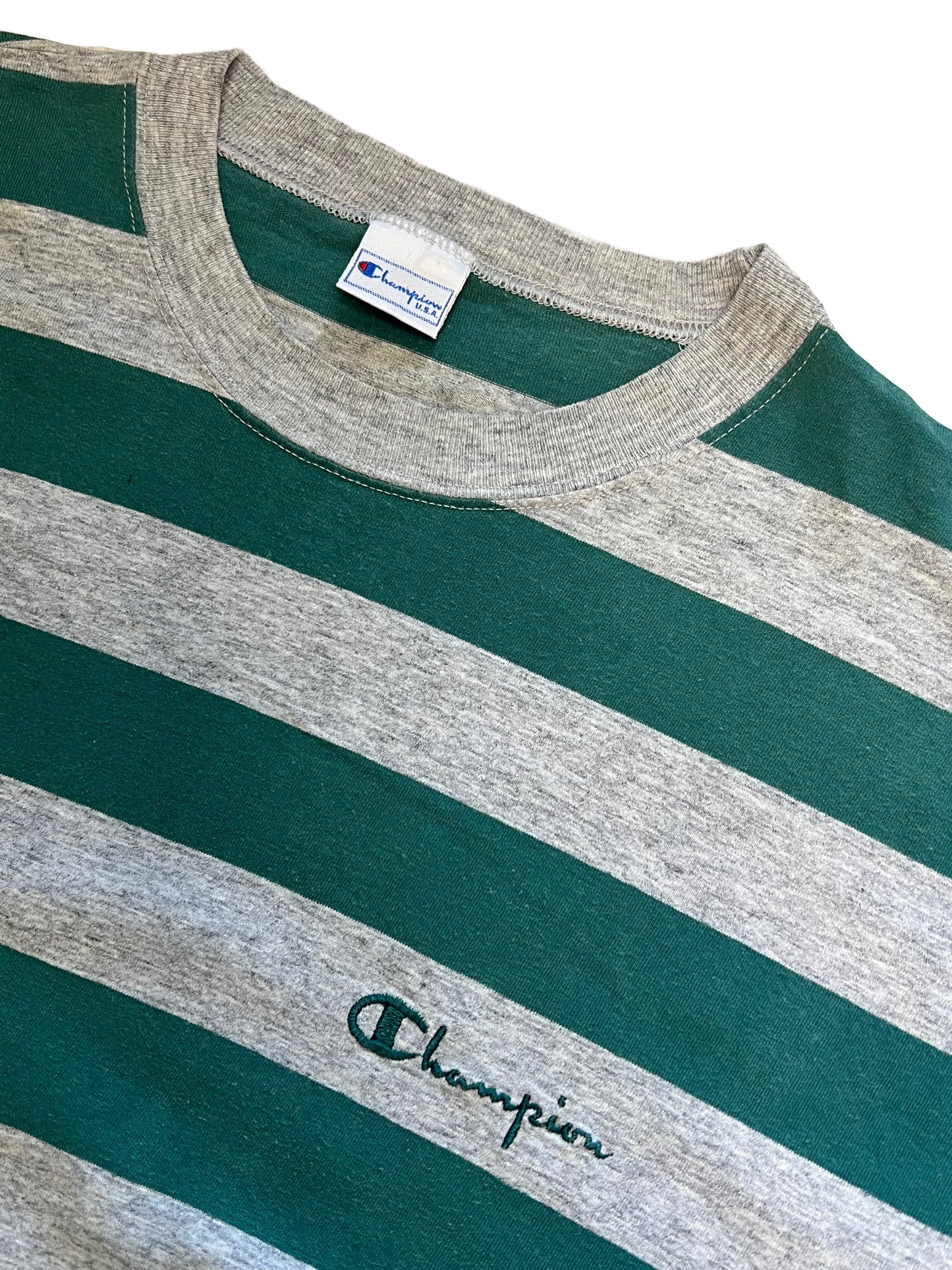 (L) Champion USA Striped Shirt