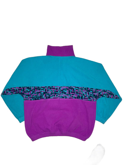 [M] Multicolor Half Zip FLEECE Sweater 