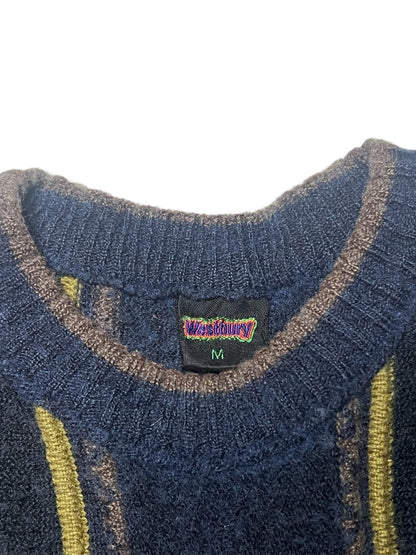 [M] Westbury Coogi Style Knit Sweater 