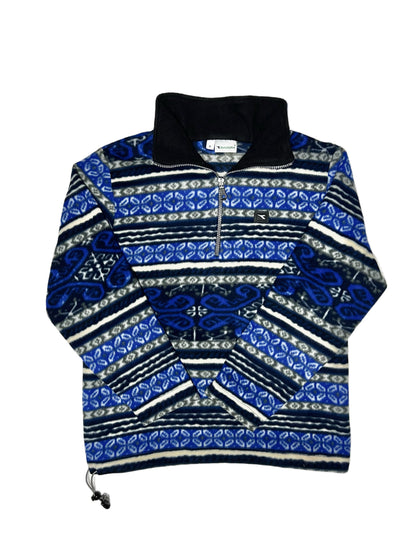 [M] Diadora Crazy Pattern Half Zip FLEECE Sweater