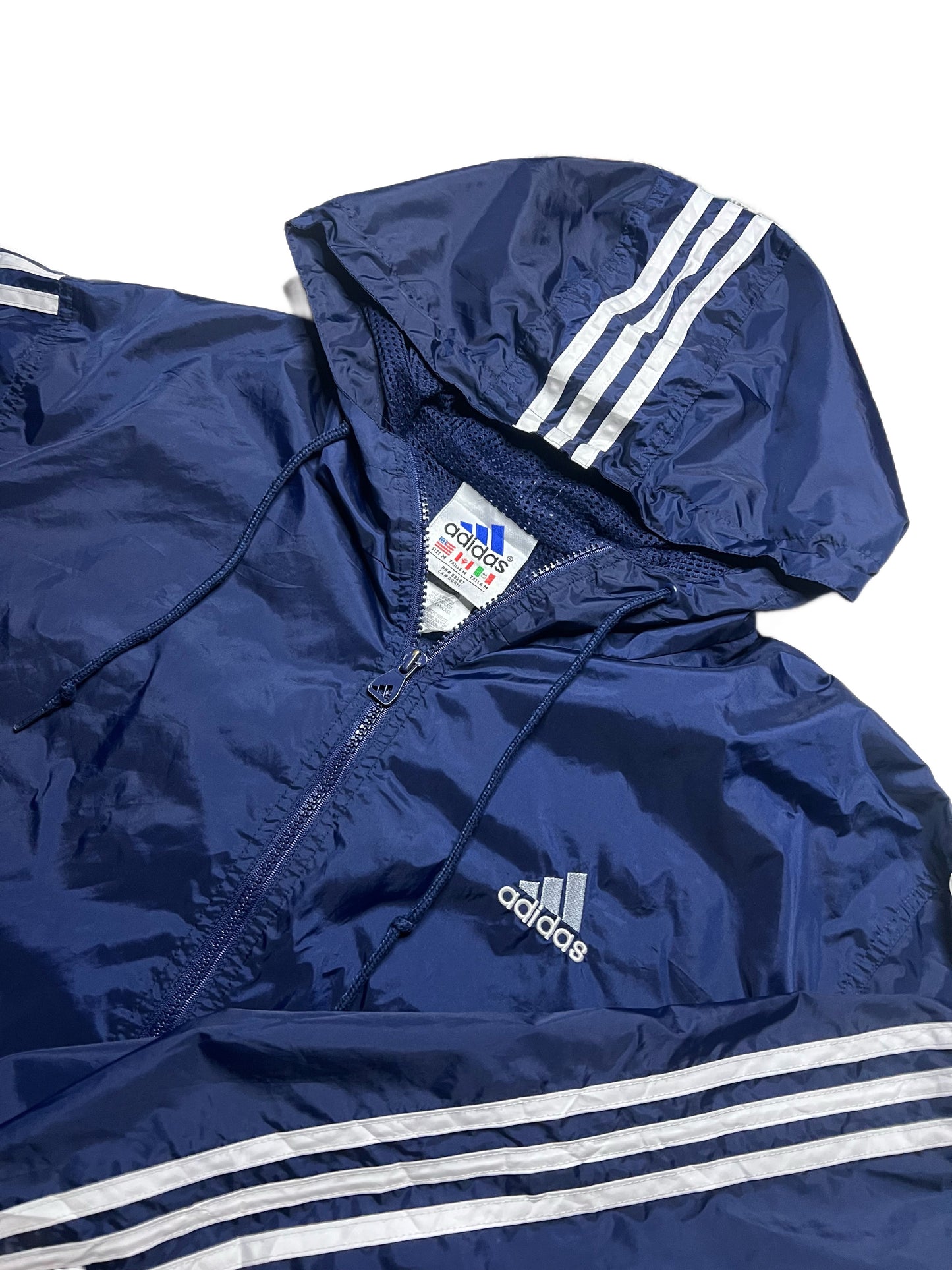 (L) Adidas Hooded Backprint Track Jacket