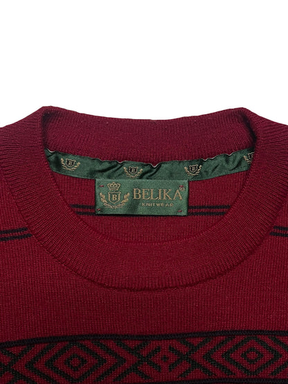 [M] Red Belika Knitwear Sweatshirt