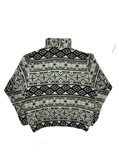 [M] Crazy Pattern No Brand Fleece Sweater 