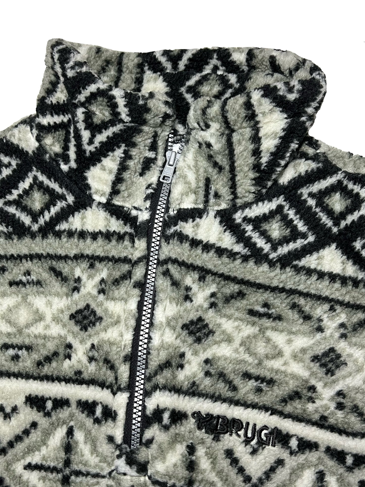 [M] Crazy Pattern No Brand Fleece Sweater 