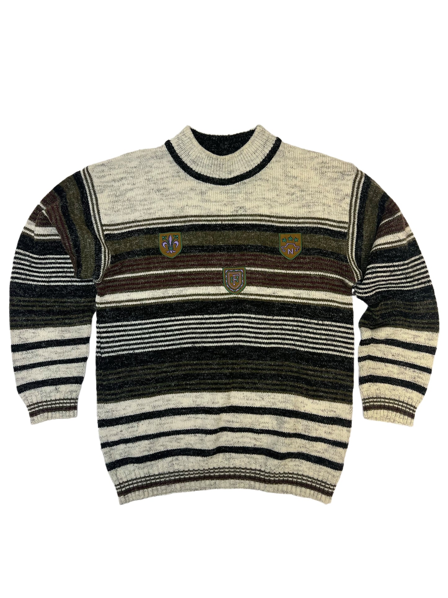 [M] Three Coat of Arms Knit Sweatshirt 