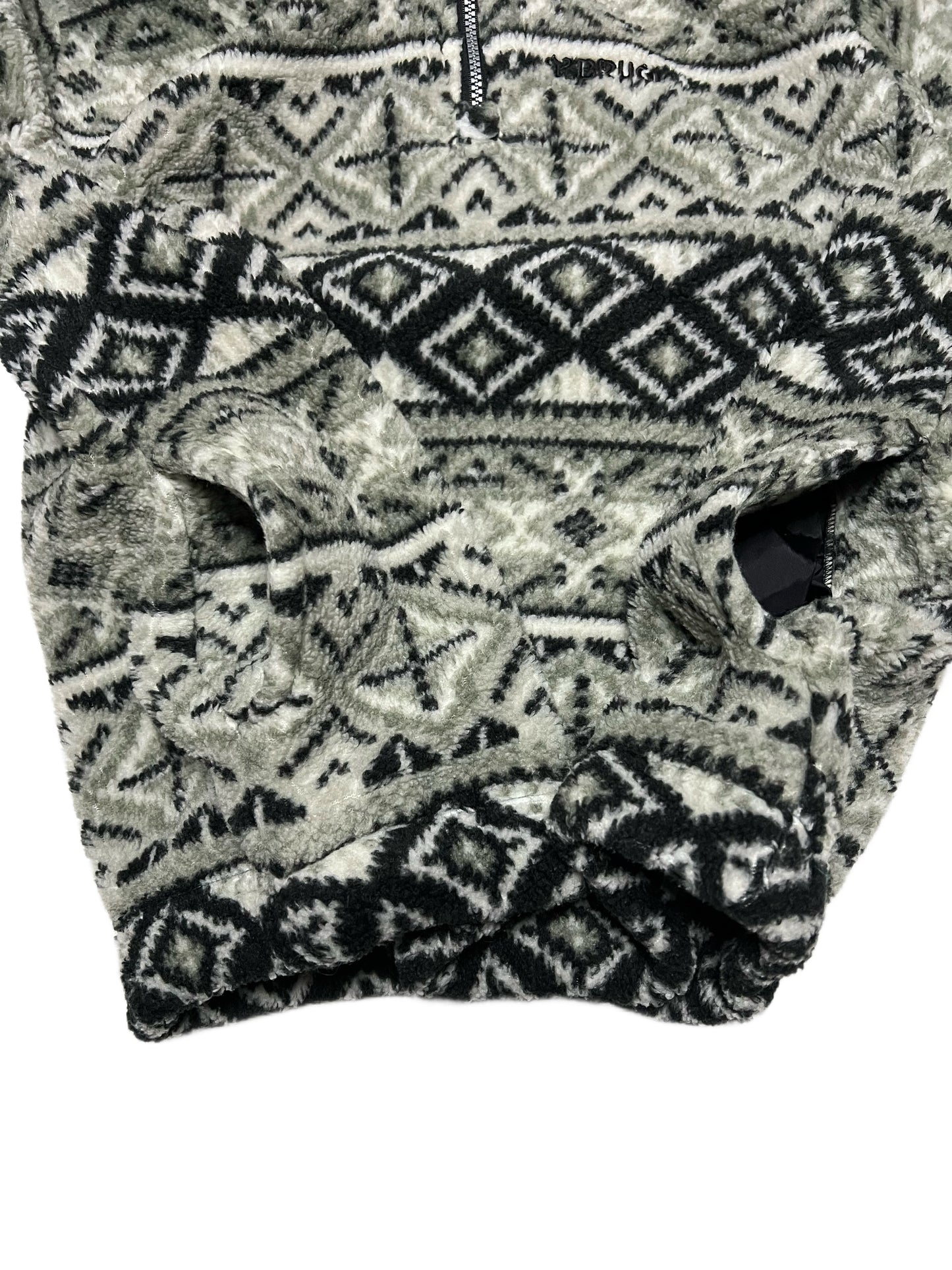 [M] Crazy Pattern No Brand Fleece Sweater 