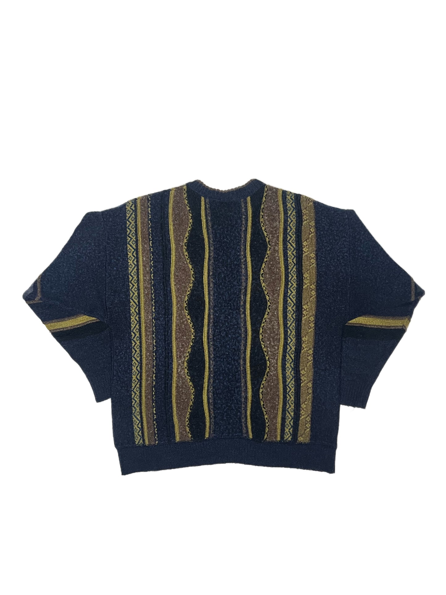 [M] Westbury Coogi Style Knit Sweater 