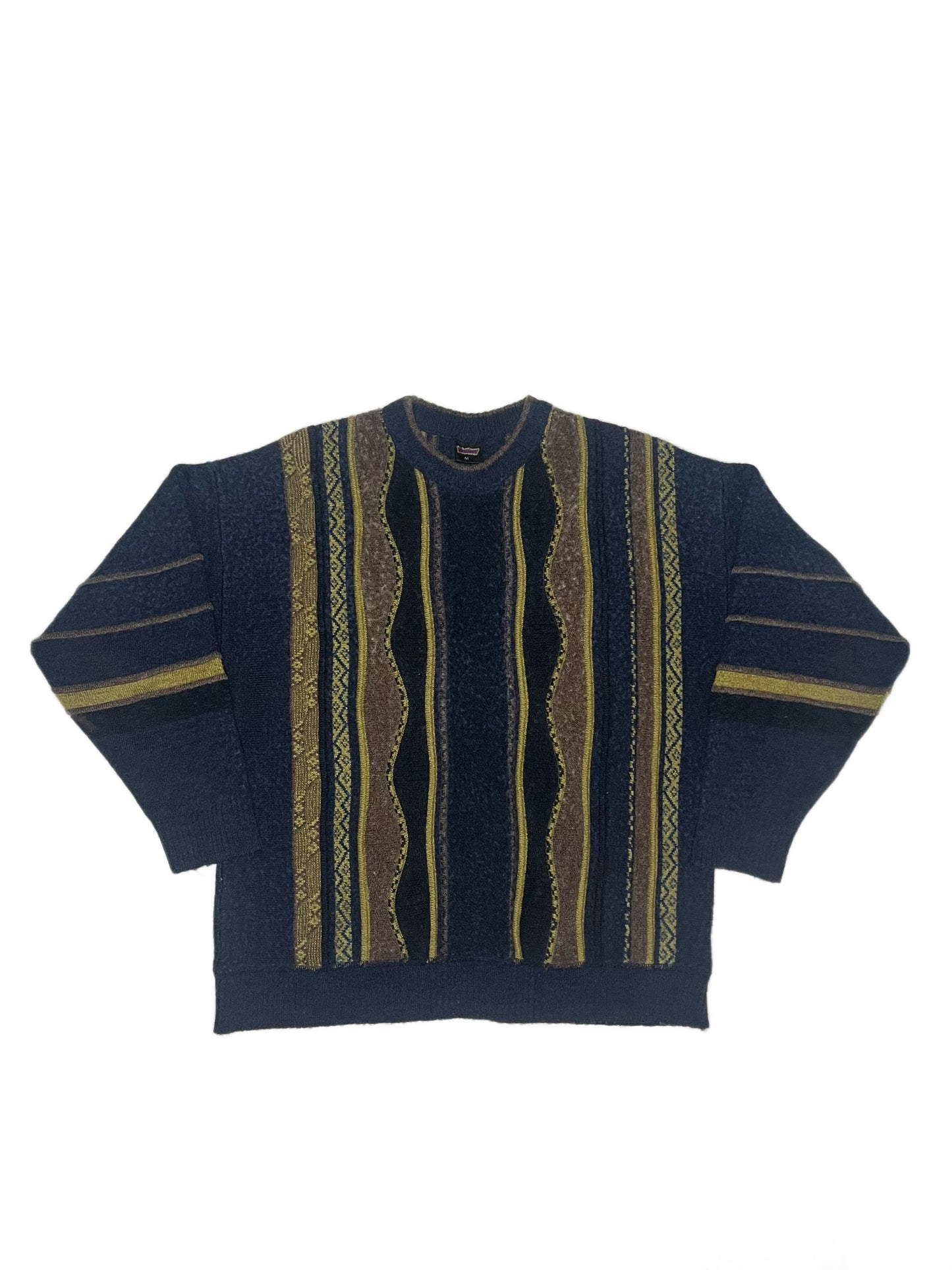 [M] Westbury Coogi Style Knit Sweater 