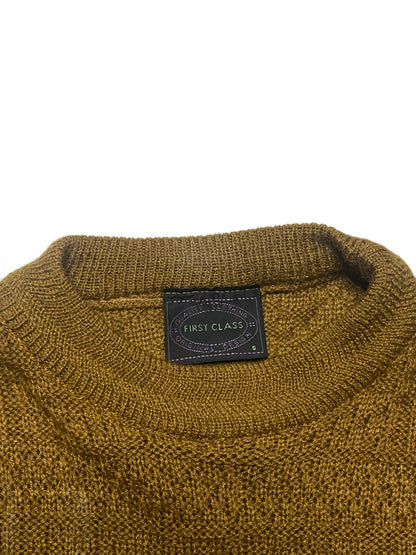 (L) First Class Brown Cable Knit Sweater