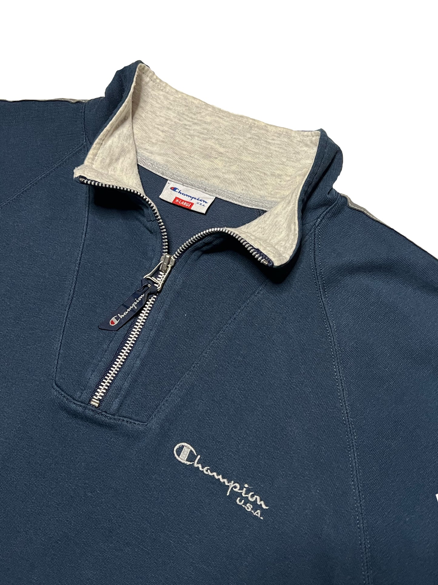 (L) Champion Half Zip Sweatshirt 