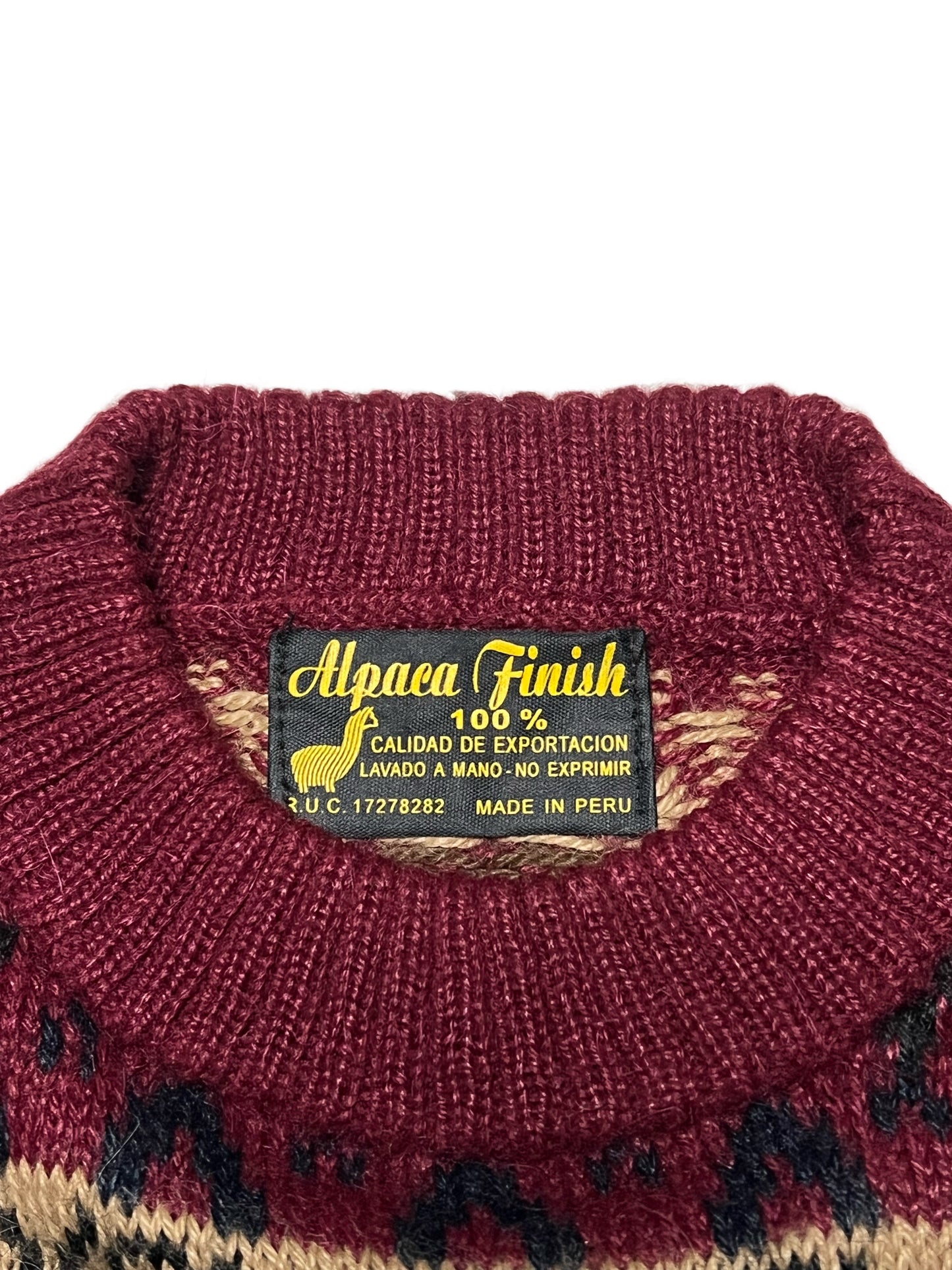 [M] Pull en tricot finition alpaga "Made in Peru" 