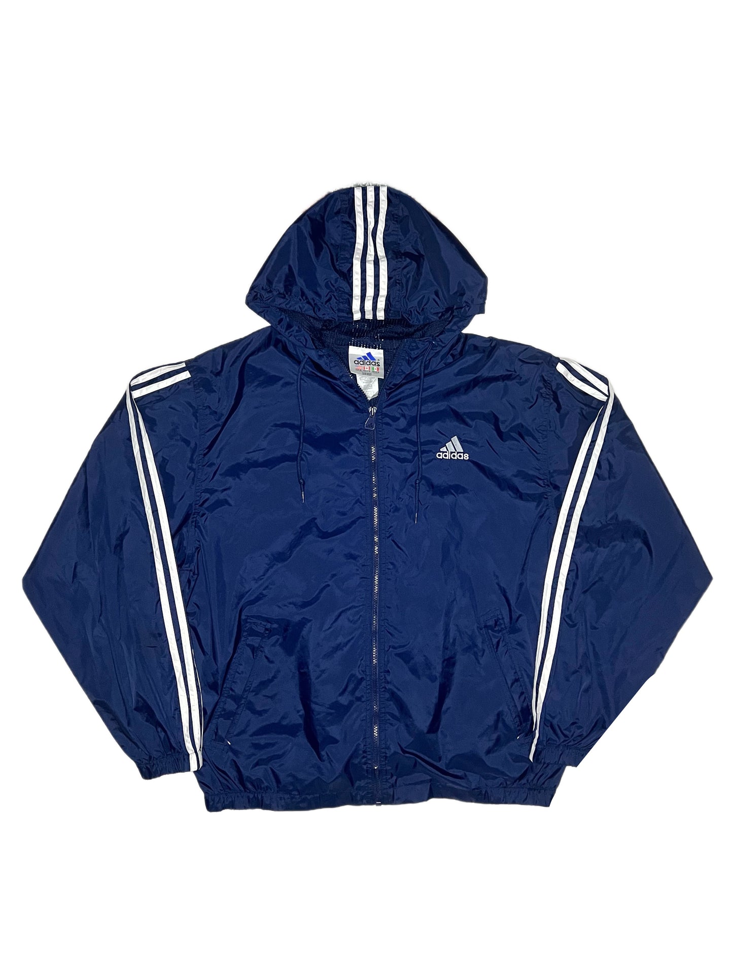 (L) Adidas Hooded Backprint Track Jacket