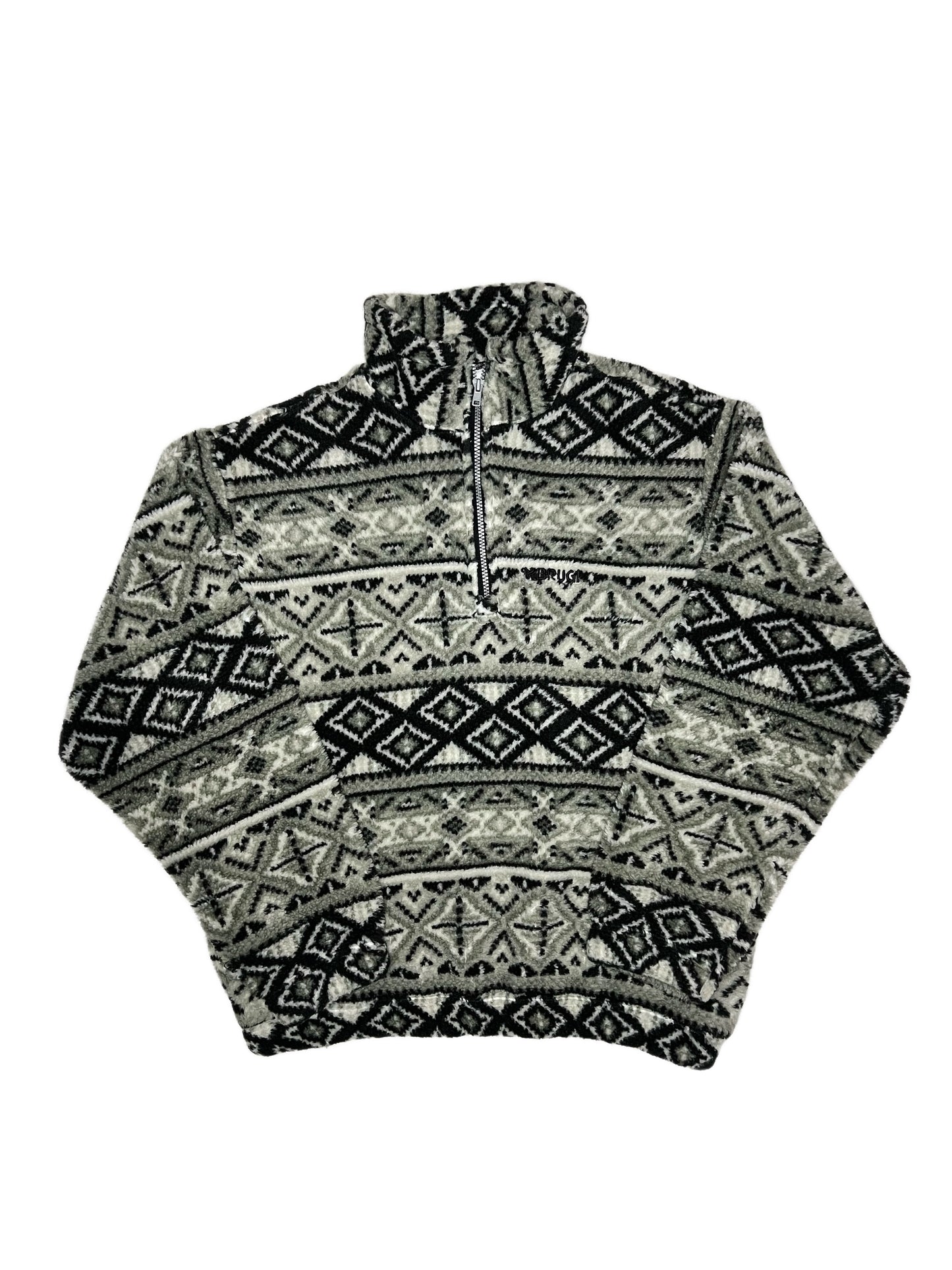 [M] Crazy Pattern No Brand Fleece Sweater 