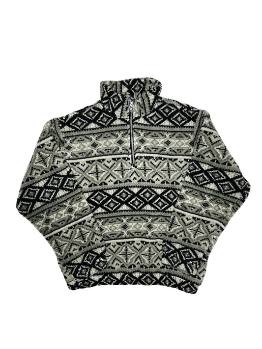 [M] Crazy Pattern No Brand Fleece Sweater